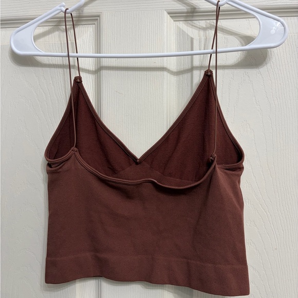Free People Chocolate Brown seamless Camisole women’s size M/L - Picture 2 of 3
